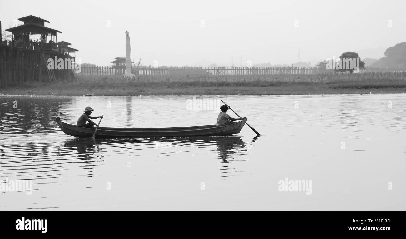 Fishermen in Asia Stock Photo