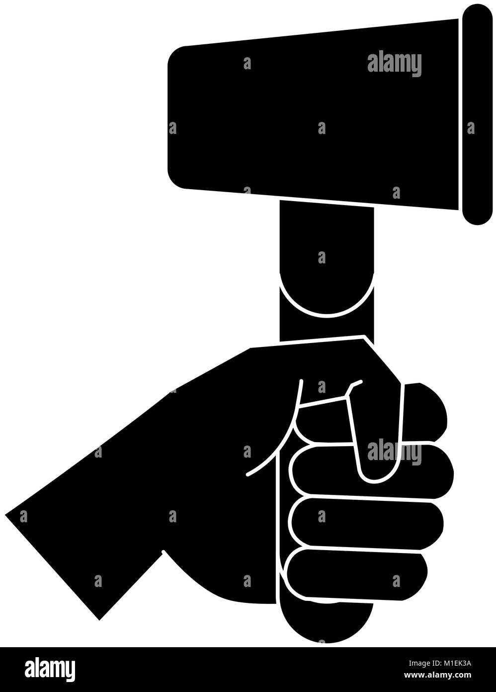 Hand holding hammer Stock Vector Image & Art - Alamy