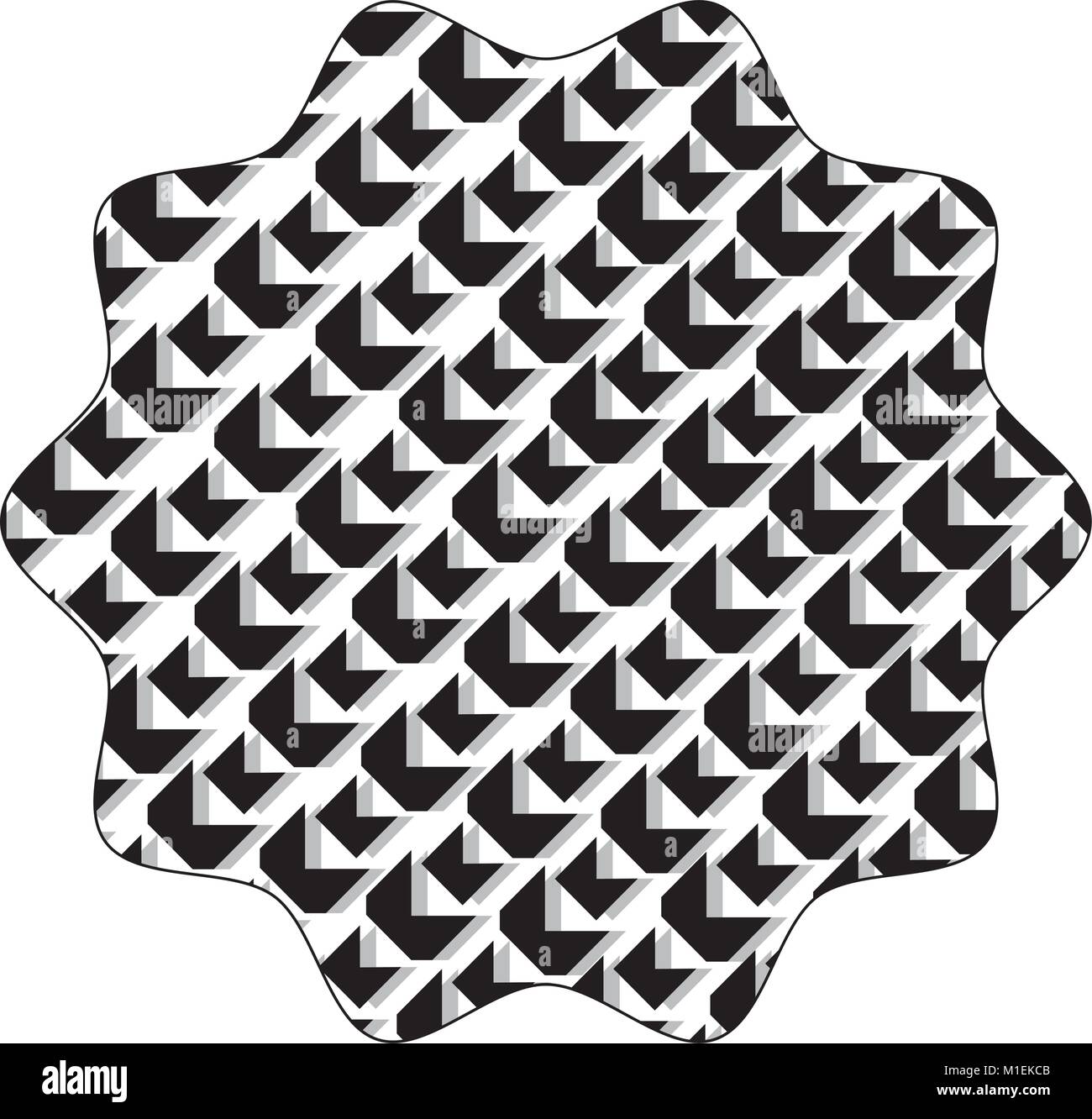 star with seamless pattern shapes background design vector illustration ...