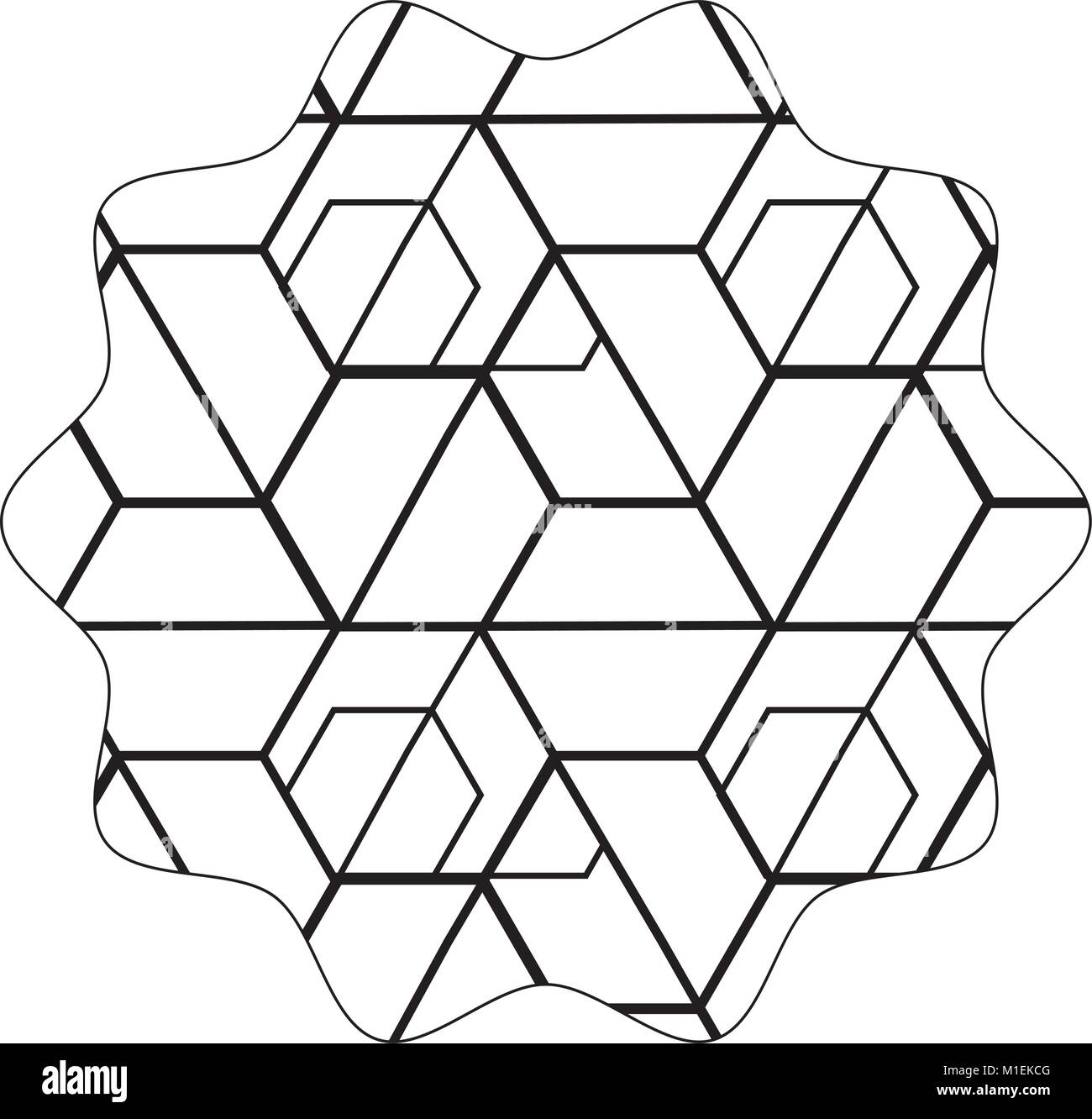 star with pattern graphic shapes background design vector illustration ...