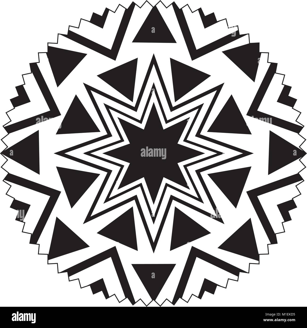 circle with pattern abstract shapes backgroun design vector ...