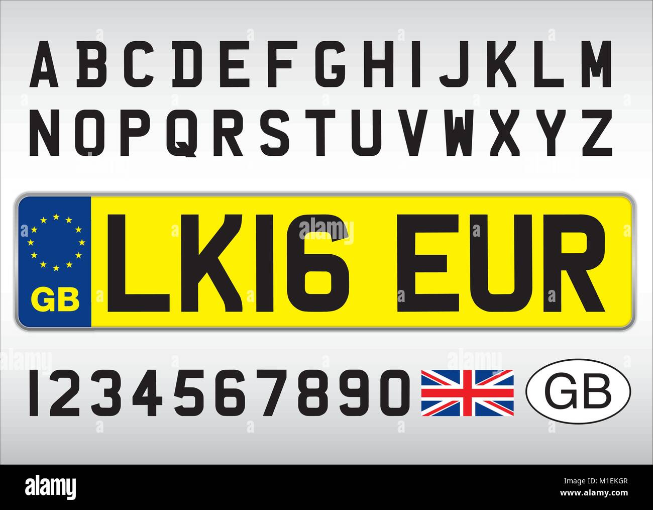 Car Number Plate Registration Letters High Resolution Stock Photography