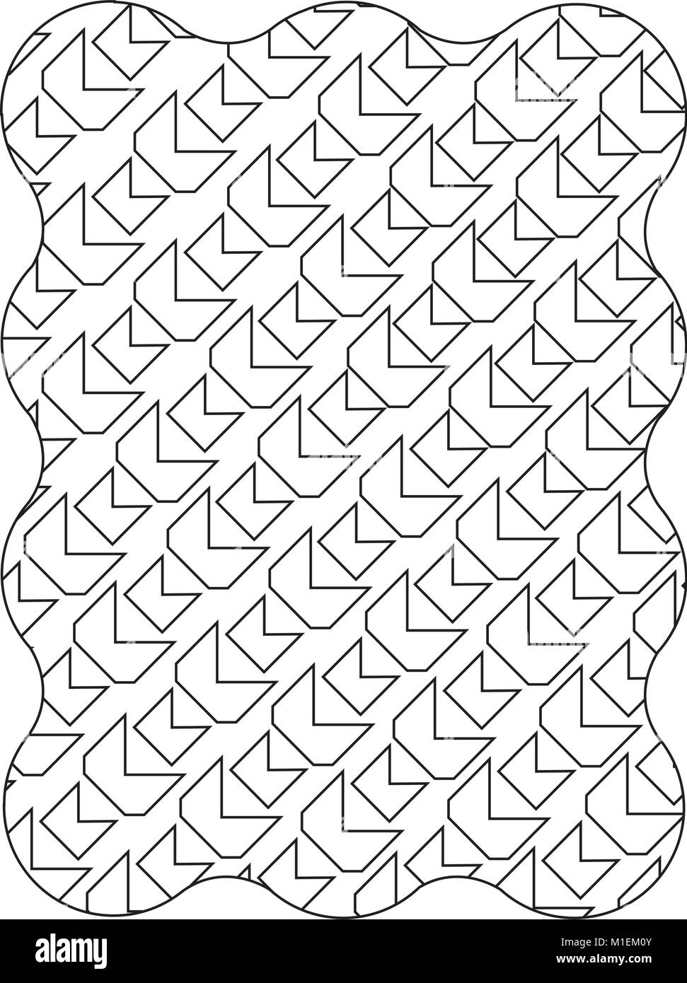 line figure with pattern geometric shapes background design Stock ...