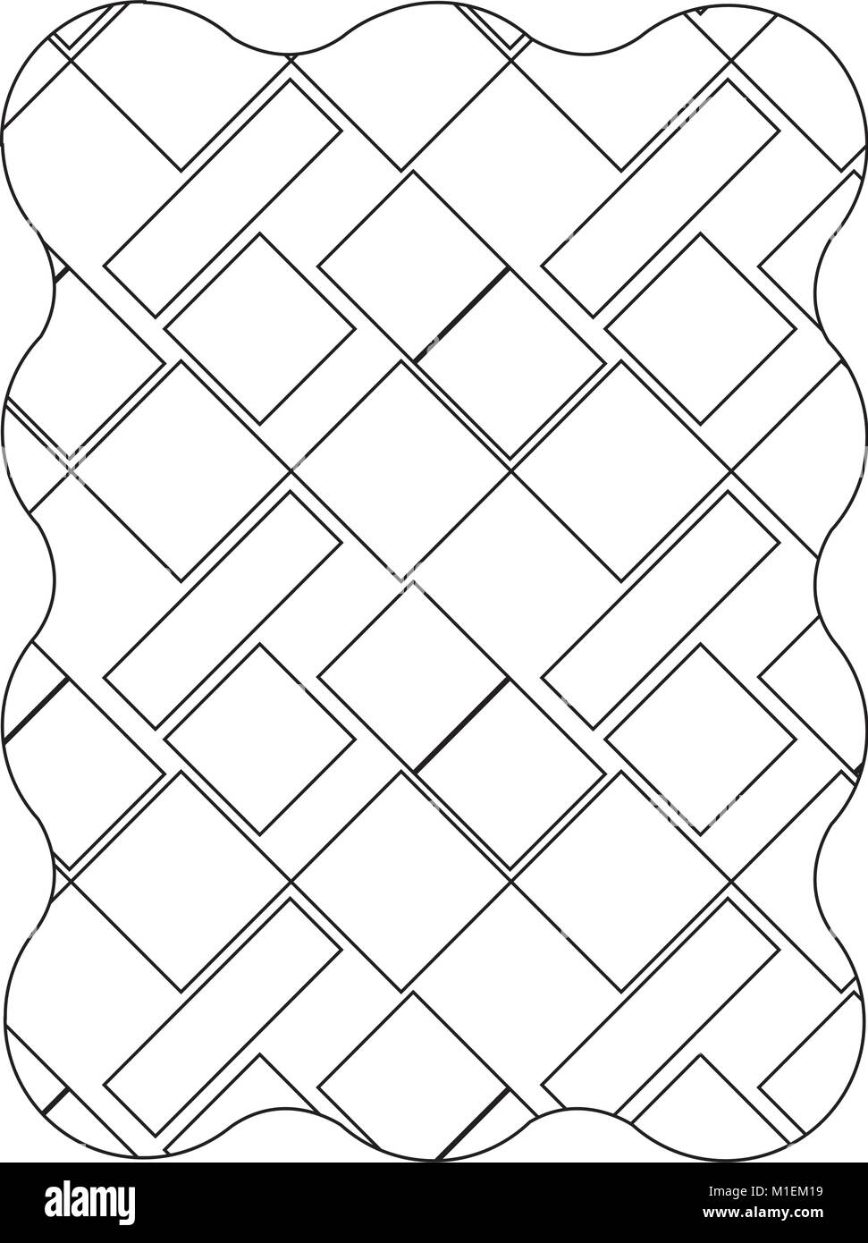line figure with pattern geometric shapes background style Stock Vector ...