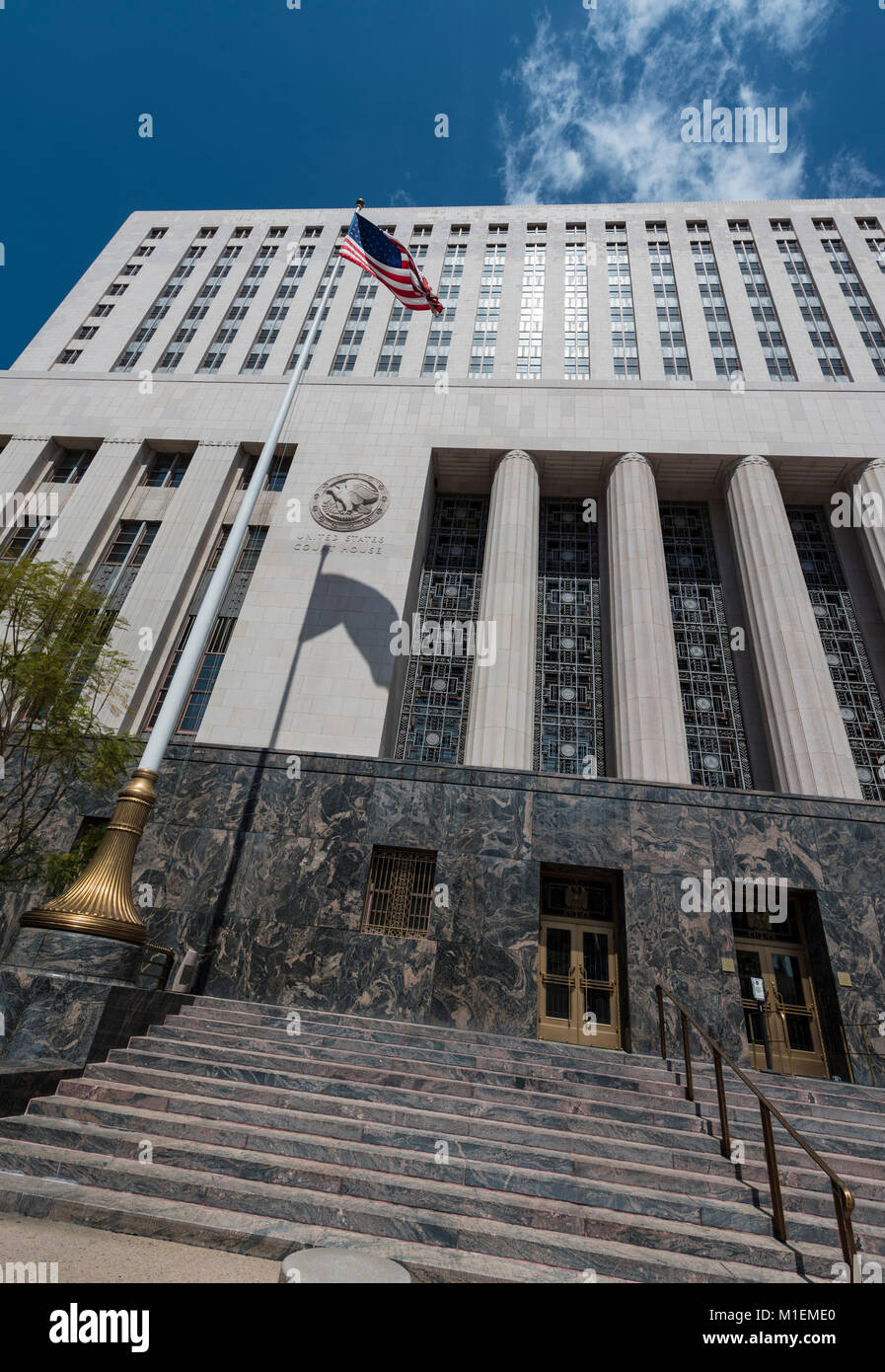 Main Street entrance of District Court Los Angeles California Stock Main Street entrance of District Court Los Angeles California Stock