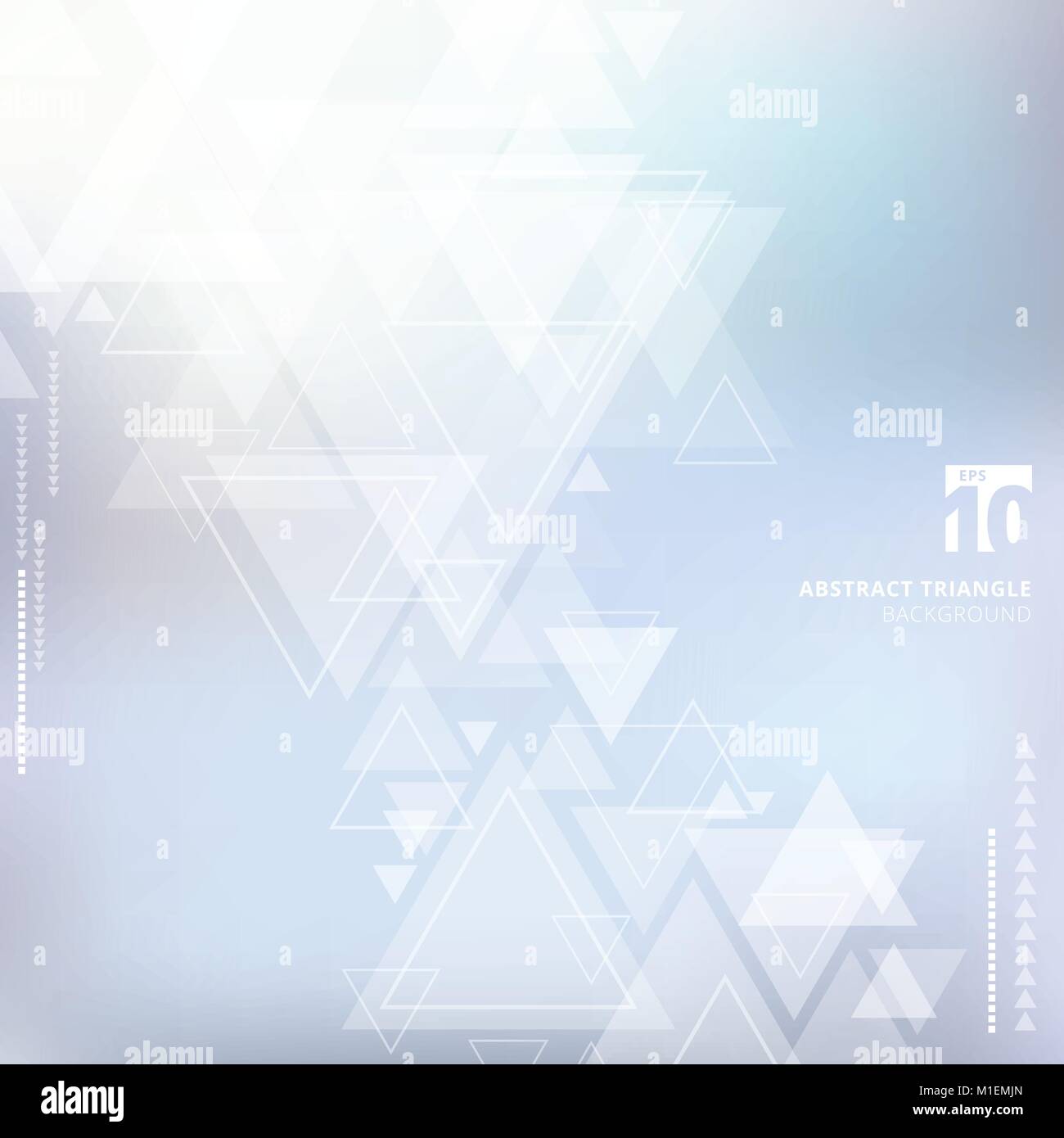 Abstract technology blue blurred background with triangles pattern ...