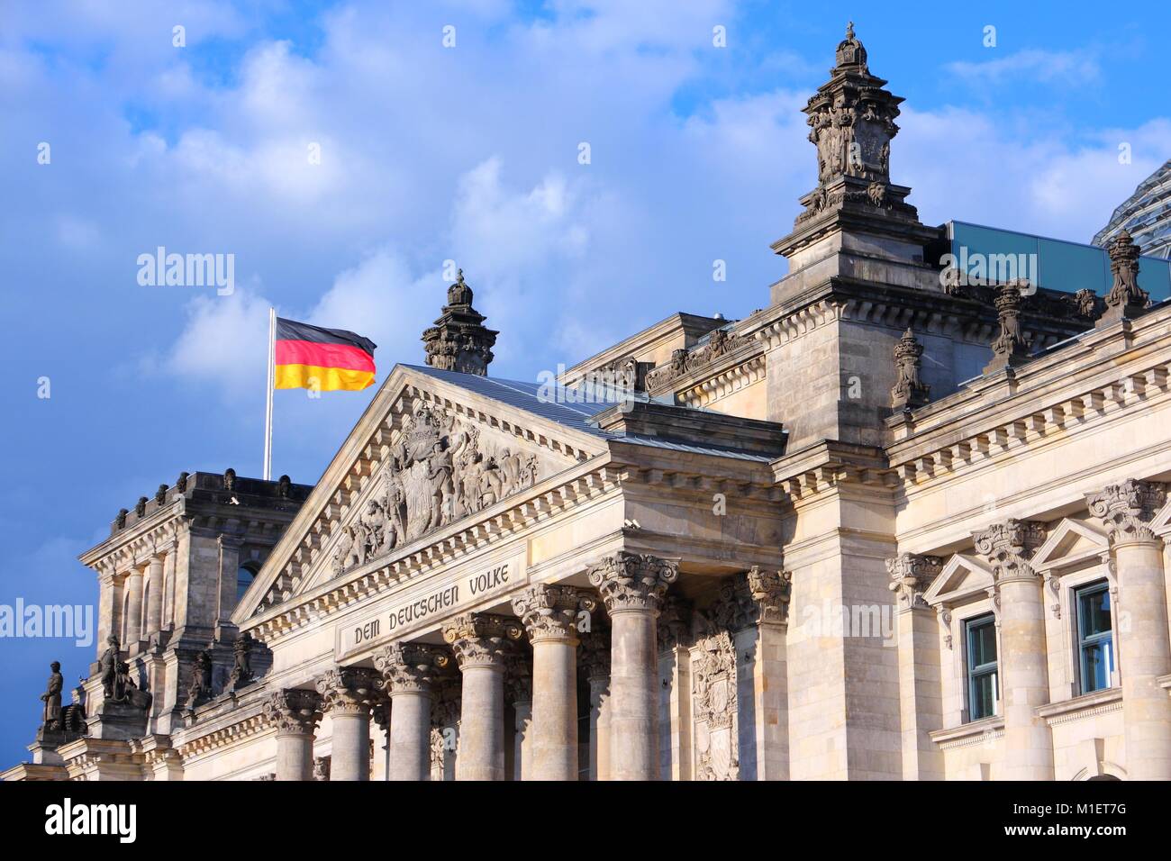 Reichstag building, German parliament house. Berlin, Germany. Stock Photo