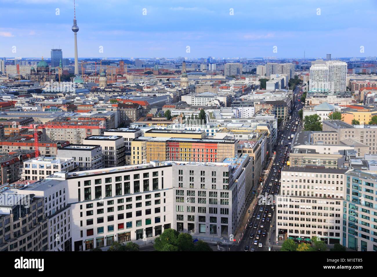 Berlin, Germany. Capital city architecture aerial view with famous TV ...