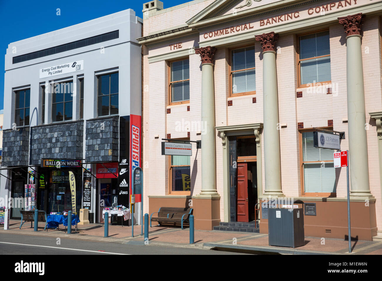 Cessnock town centre, a major town city in New South Wales,Australia Stock Photo