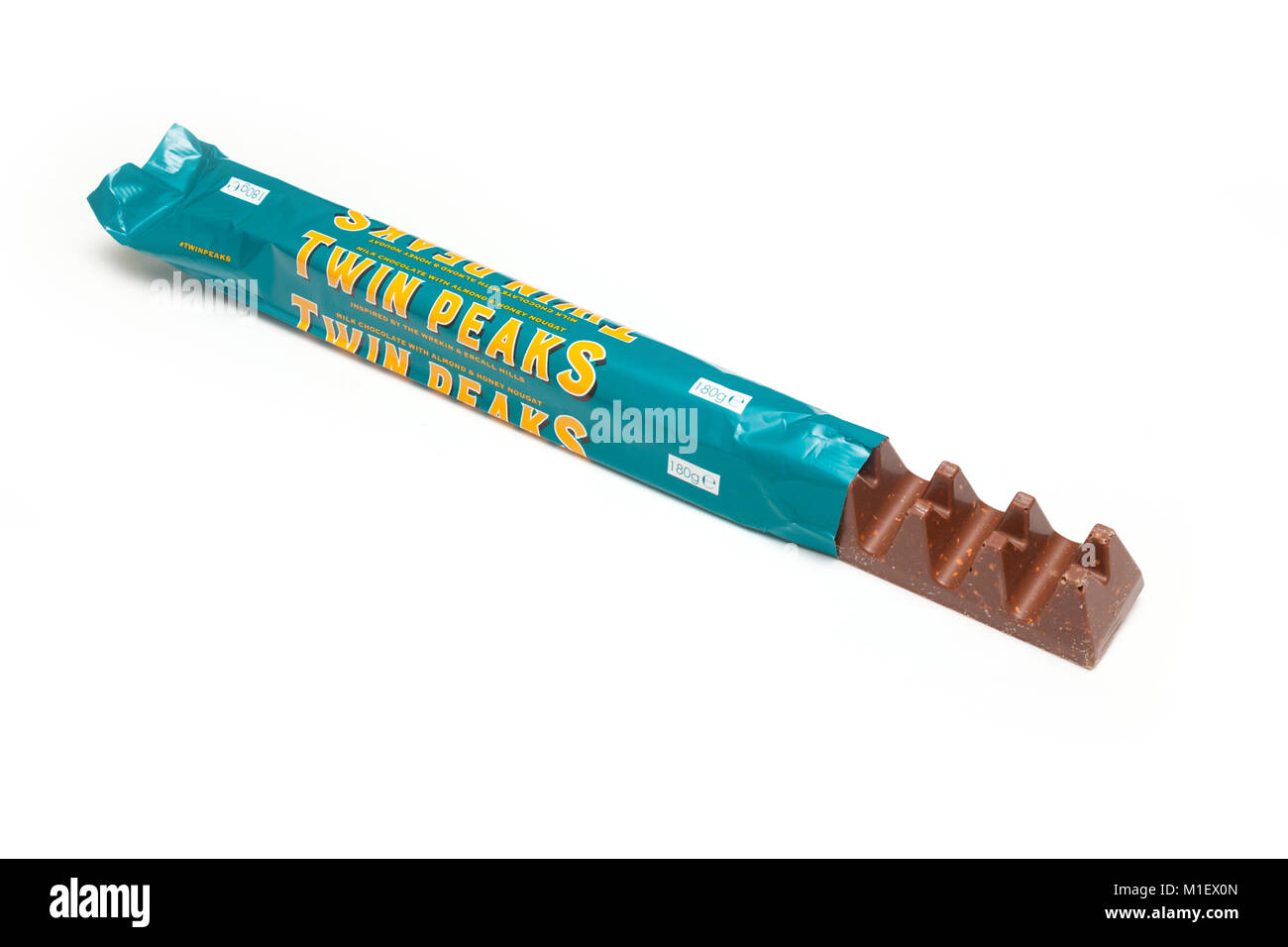 Poundland's Twin Peaks £1 chocolate bar a Toblerone bar lookalike
