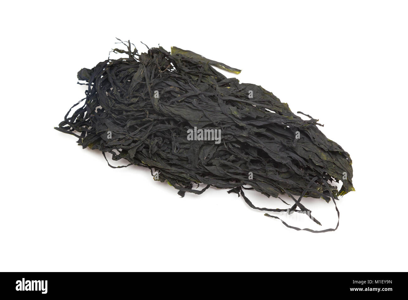 Dried edible seaweed isolated on a white studio background. Stock Photo