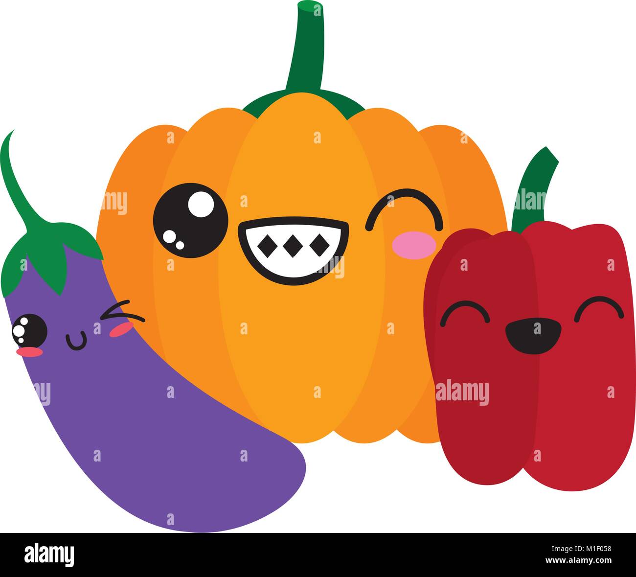 Eggplant pumpkin and pepper design Stock Vector Image & Art - Alamy