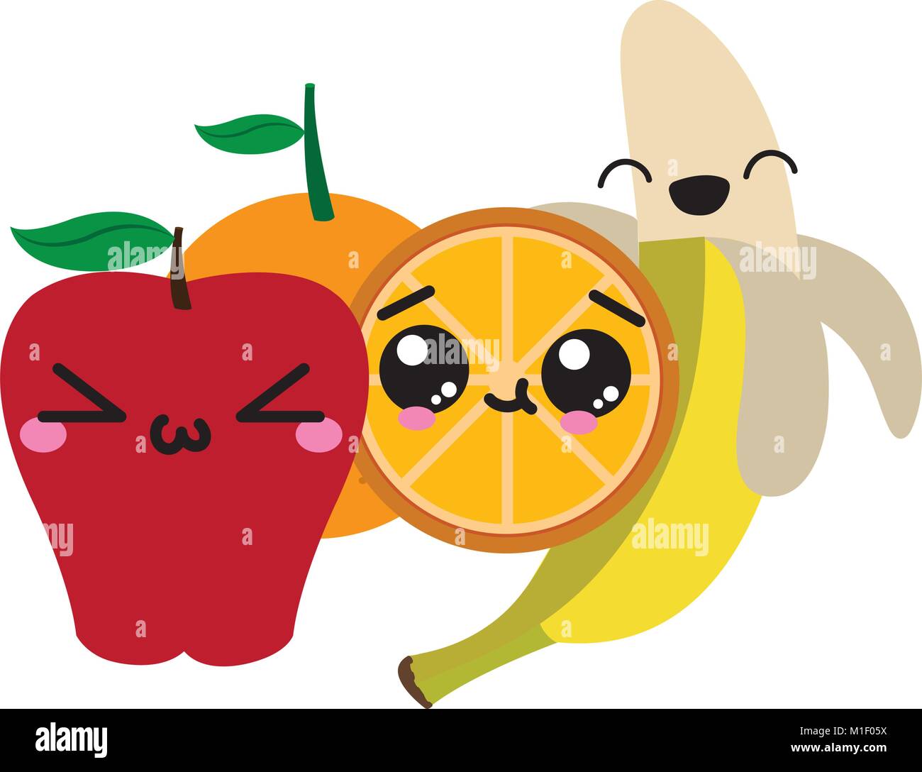Apple orange and banana design Stock Vector Image & Art - Alamy