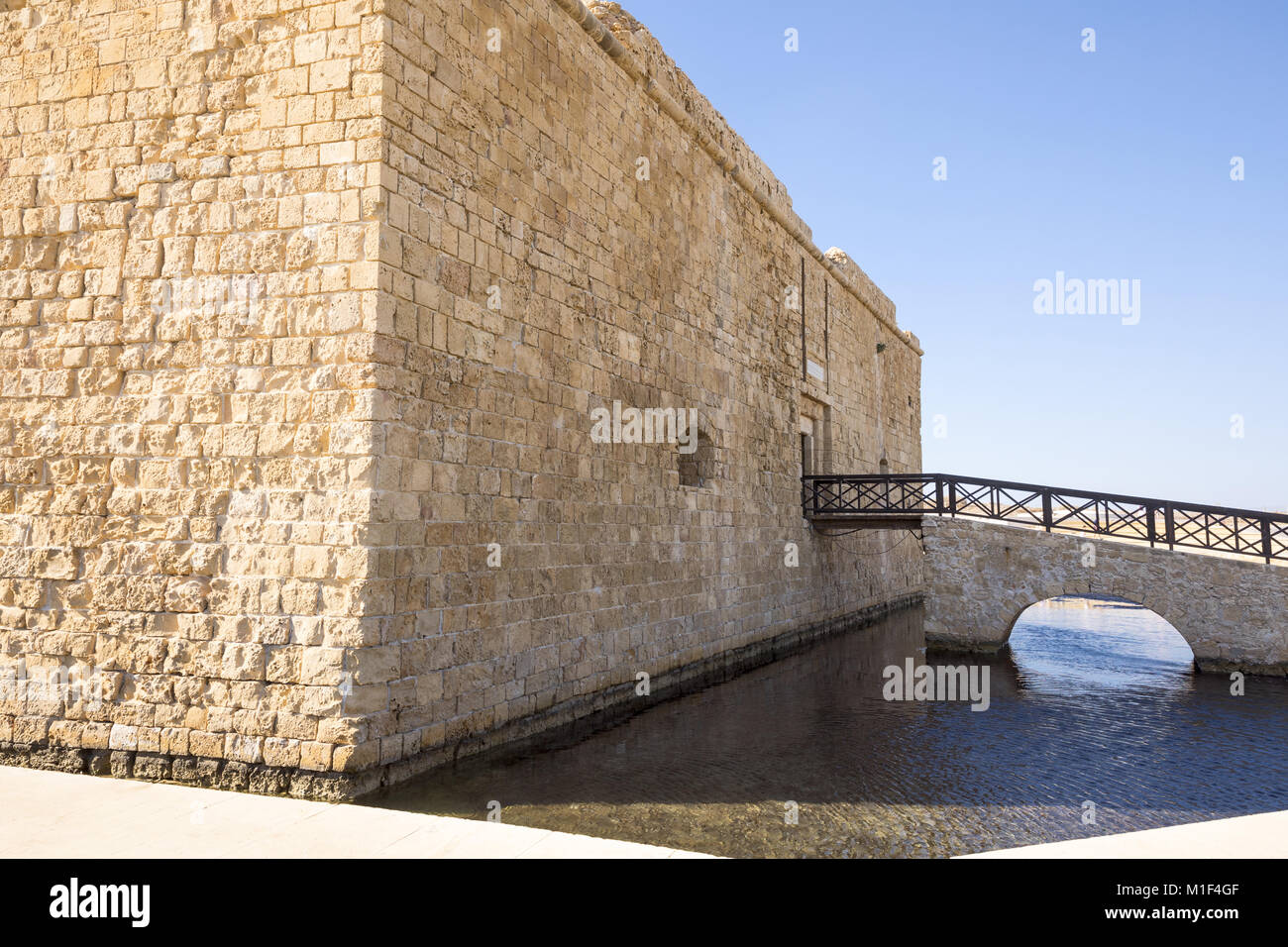 Pafos, Greece, Cyprus island, view of the Fort in the marina area Stock Photo