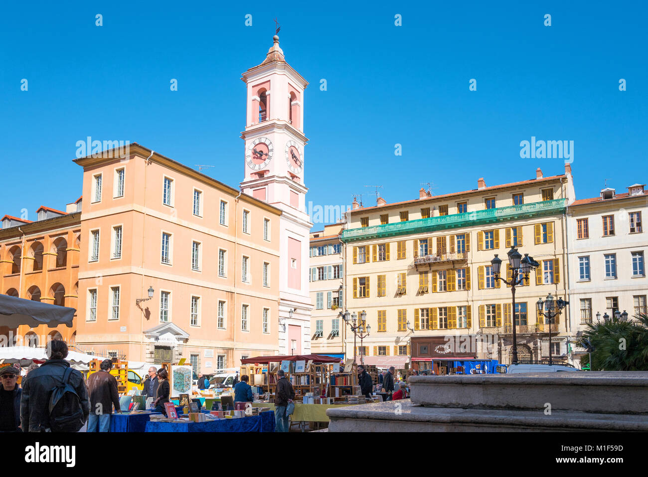 Nice, France, A  book market in the old town Stock Photo