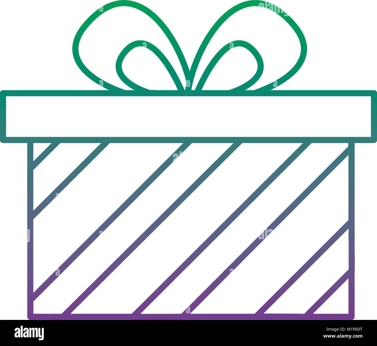 cute gift box wrapped ribbon bow Stock Vector Image & Art - Alamy