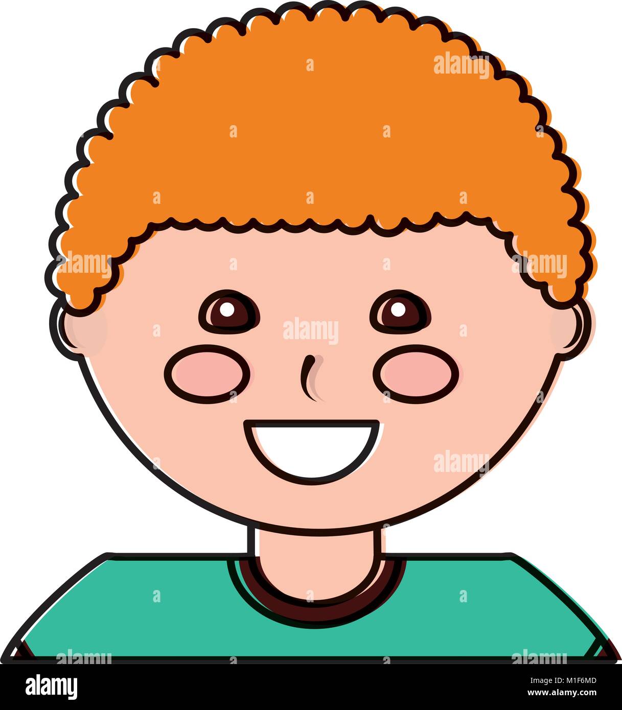 portrait happy young boy character Stock Vector Image & Art - Alamy