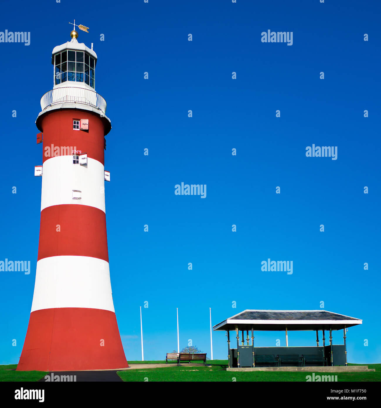 A particularly clear image of Smeaton's Tower on Plymouth Hoe Stock ...