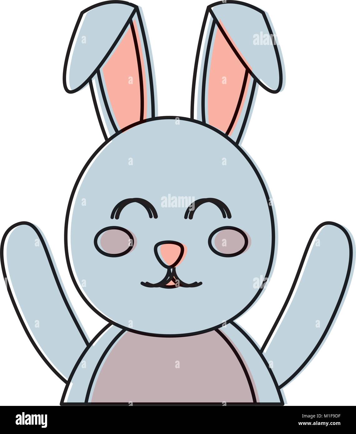 cute bunny portrait cartoon funny animal Stock Vector Image & Art - Alamy