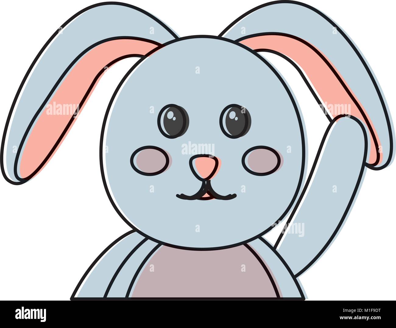 cute bunny portrait cartoon funny animal Stock Vector Image & Art - Alamy