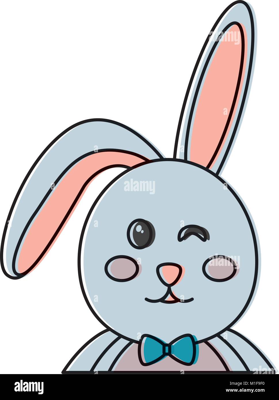 cute bunny portrait cartoon funny animal Stock Vector Image & Art - Alamy