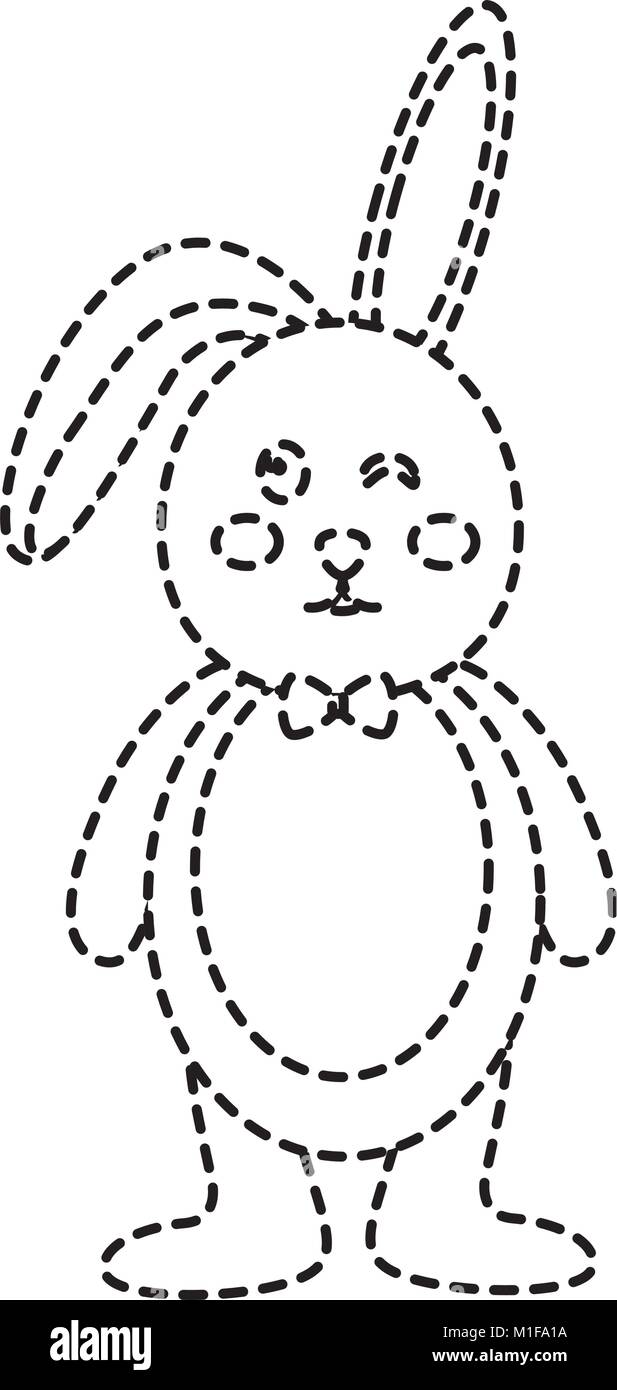 cute standing little bunny adorable cartoon Stock Vector Image &amp; Art ...