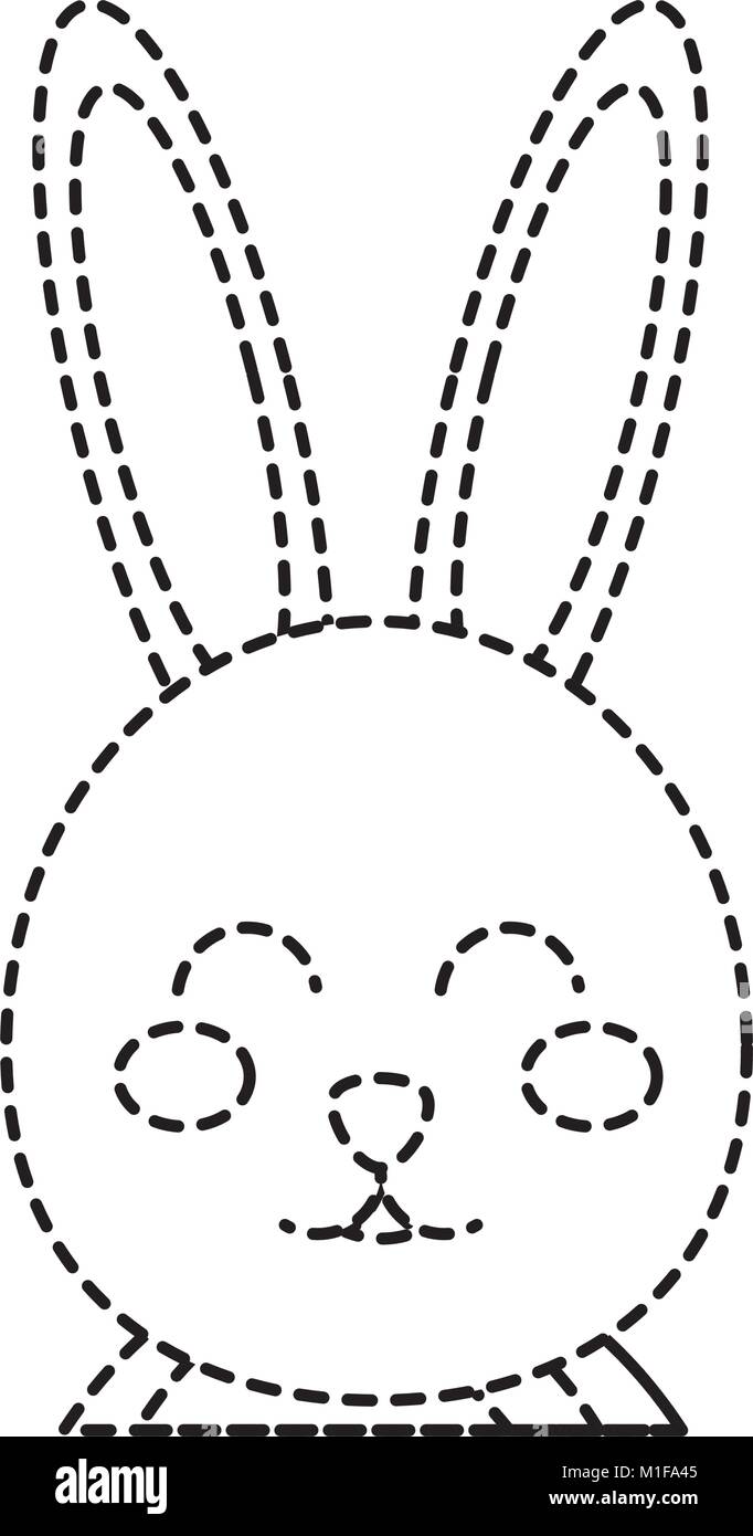 Rabbit illustration portrait Black and White Stock Photos & Images - Alamy
