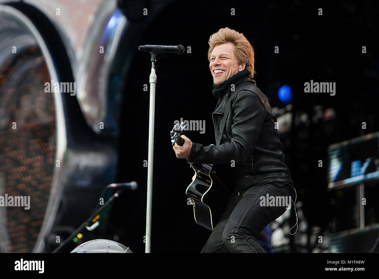 The American rock band Bon Jovi performs a live concert at Bergenhus ...
