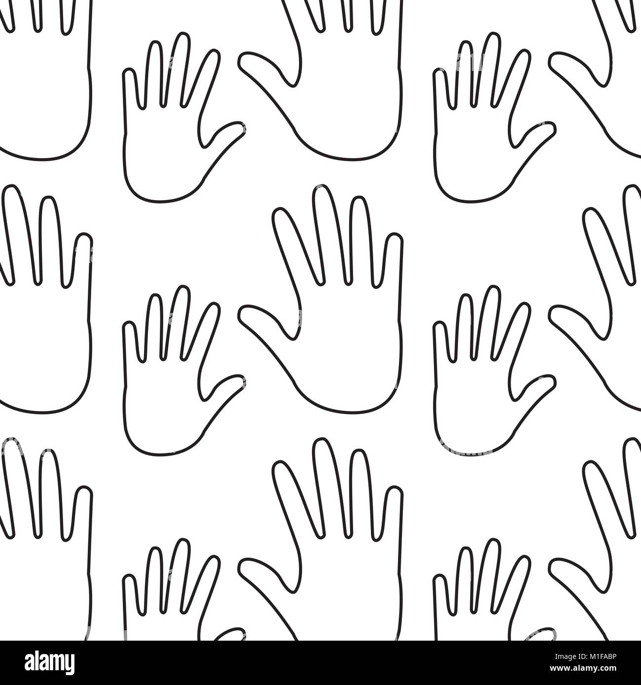 seamless pattern opened hands support symbol Stock Vector Image & Art ...