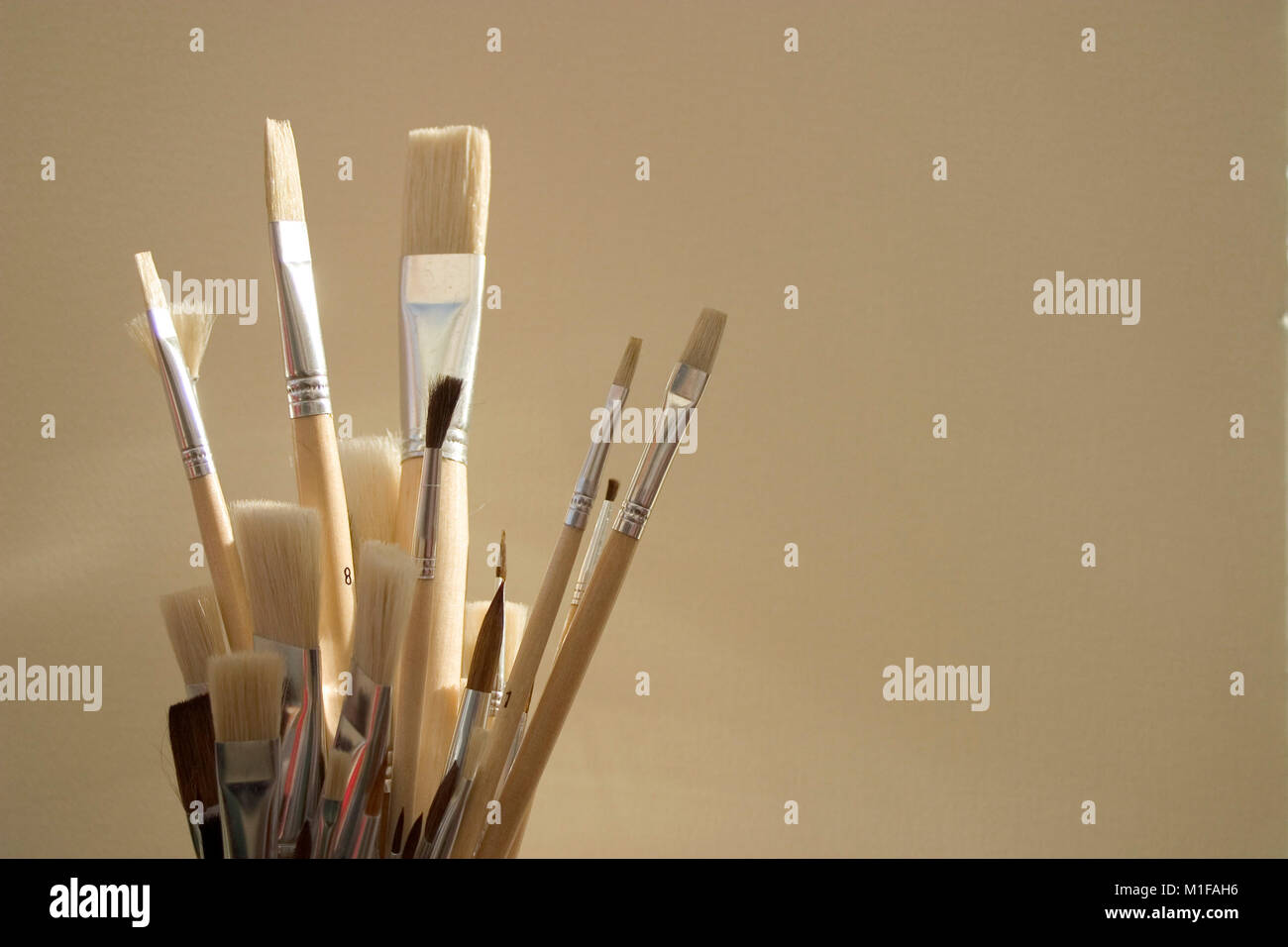 Artists brushes pot hi-res stock photography and images - Alamy
