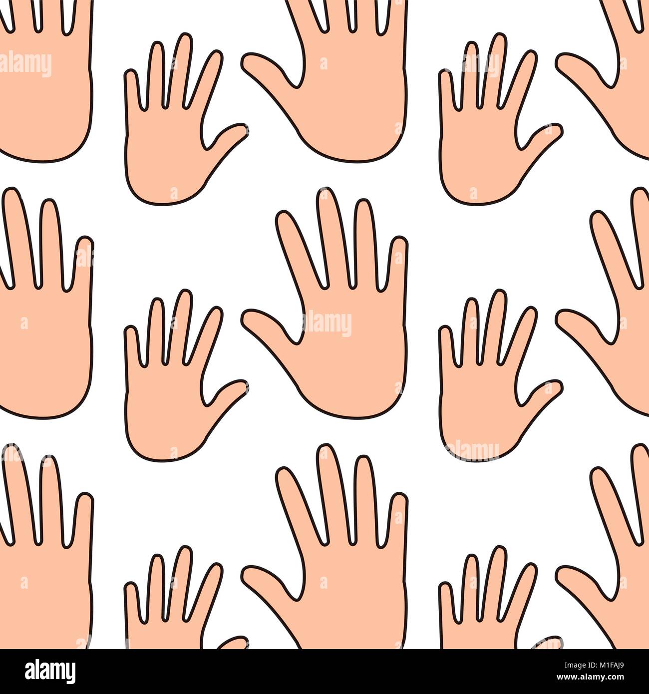 seamless pattern opened hands support symbol Stock Vector Image & Art ...