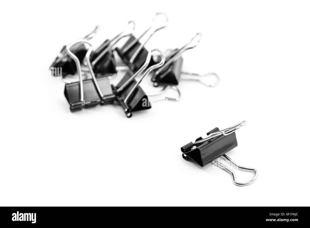 Binder clip, Paper clip isolated on white background Stock Photo Alamy