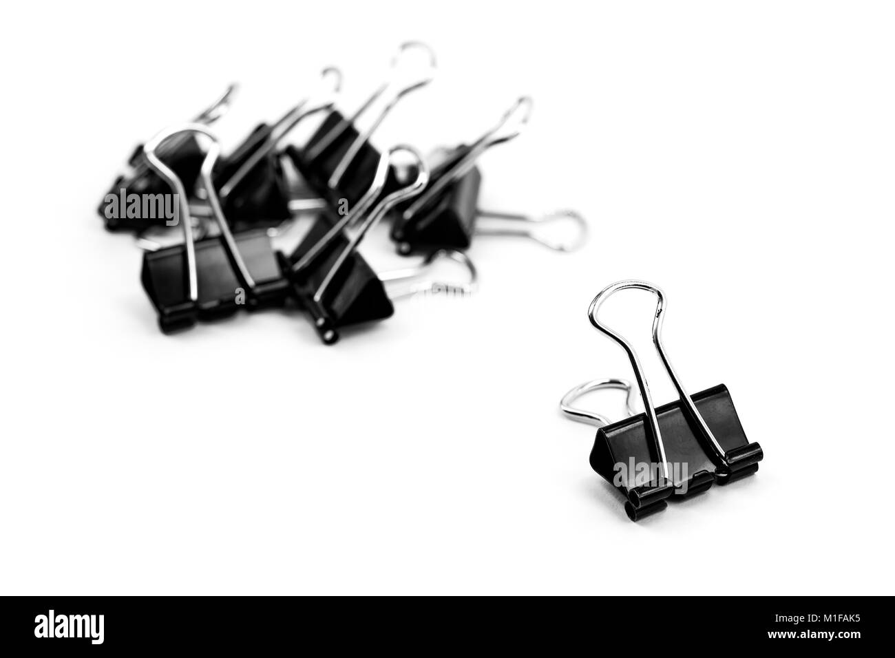 Binder clip, Paper clip isolated on white background Stock Photo Alamy