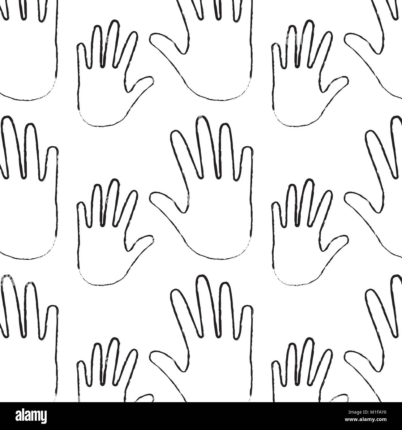 seamless pattern opened hands support symbol Stock Vector Image & Art ...