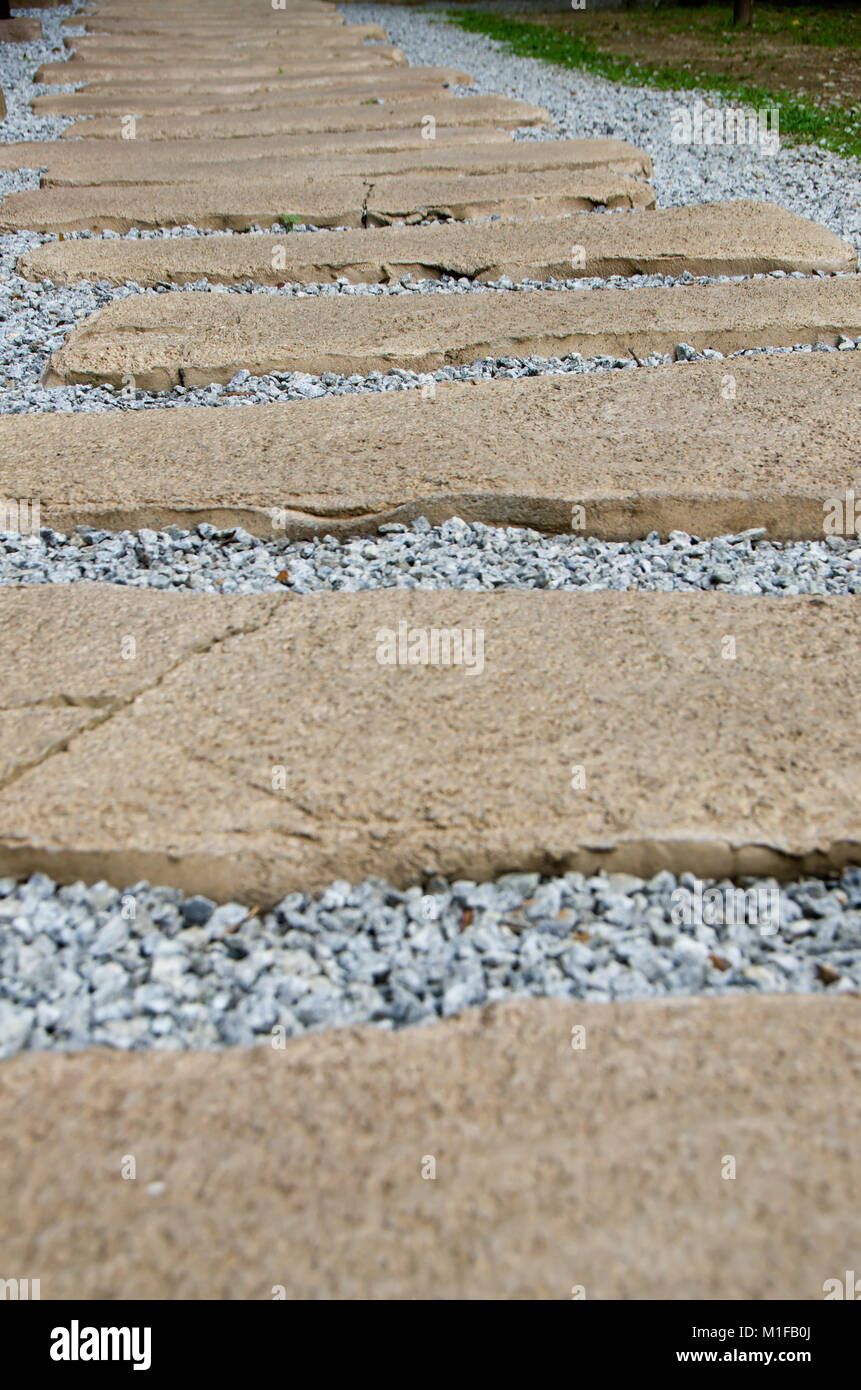 Stone path - Stone path in the park Stock Photo - Alamy