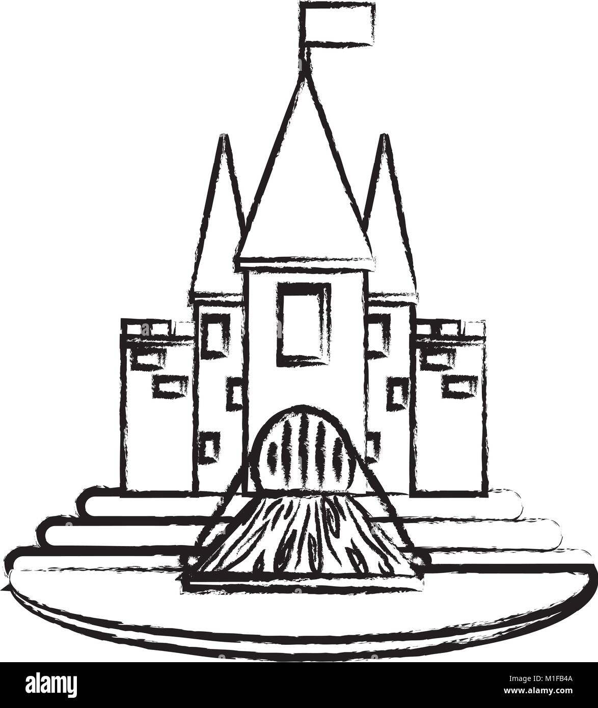 Medieval castle icon image Stock Vector Image & Art - Alamy