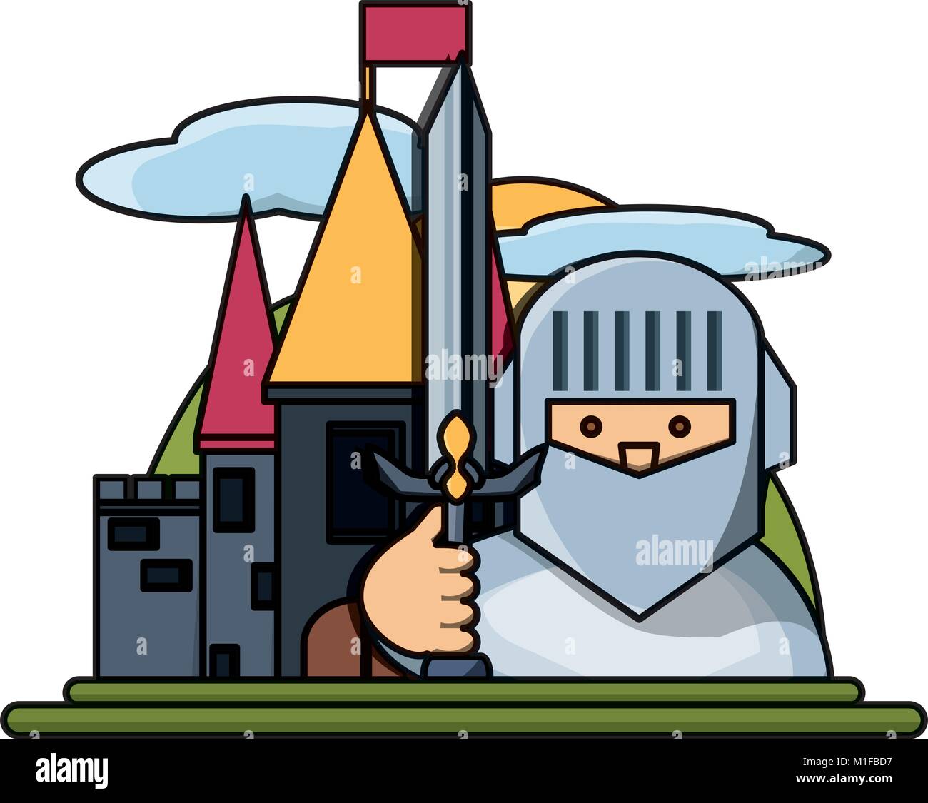 Medieval castle icon image Stock Vector Image & Art - Alamy