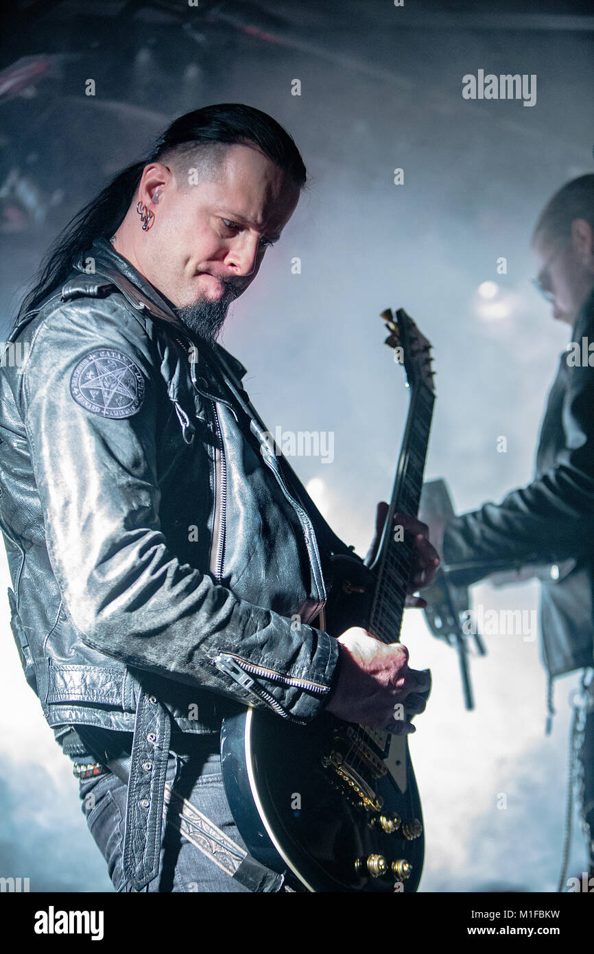 Copenhagen, Denmark. 17th, February 2019. Shagrath of the Norwegian heavy  metal band Chrome Division. (Photo credit: Gonzales Photo - Nikolaj  Bransholm Stock Photo - Alamy