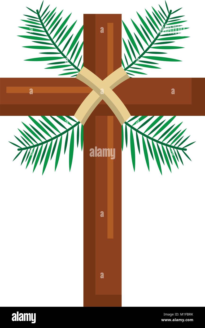 traditional branch palm christian cross symbol Stock Vector Image & Art