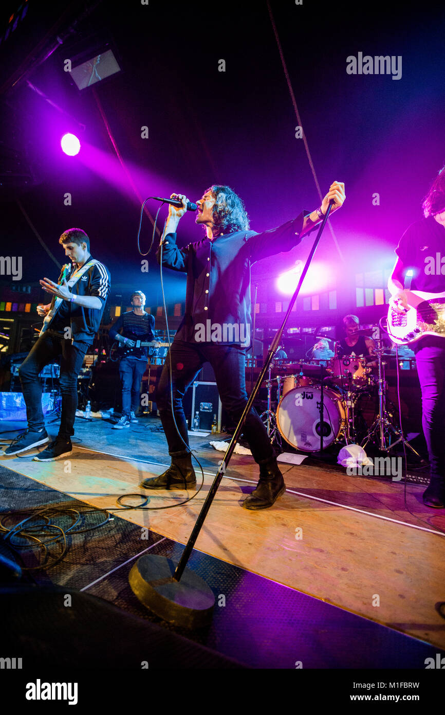 The English rock band Coasts performs a live concert at the Norwegian ...