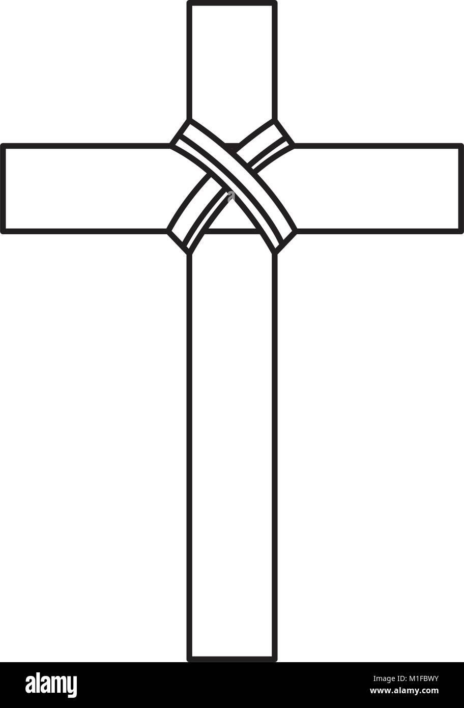 Wooden Cross Coloring Page