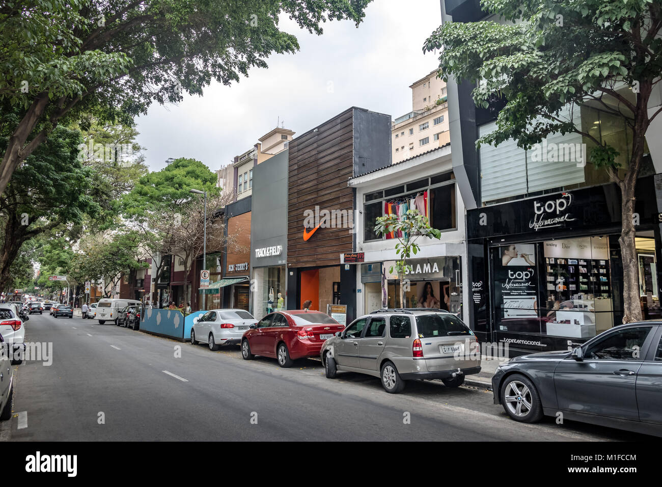 Oscar Freire, a fancy shopping street - Sao Paulo, Brazil Stock Photo -  Alamy