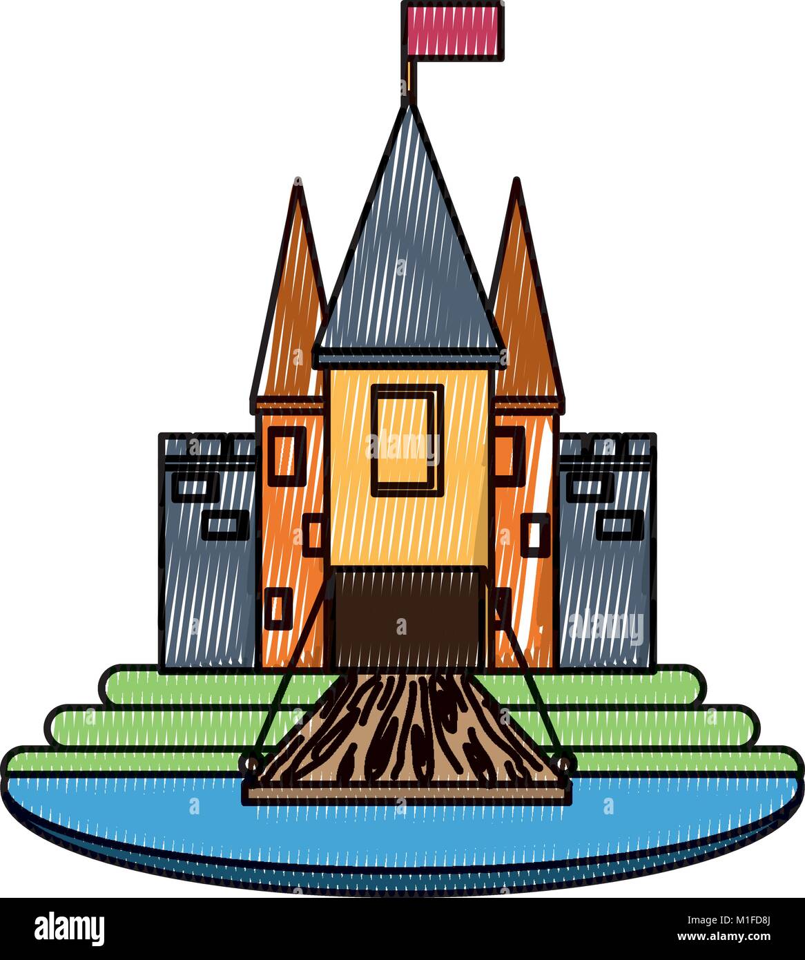 Medieval castle icon image Stock Vector Image & Art - Alamy