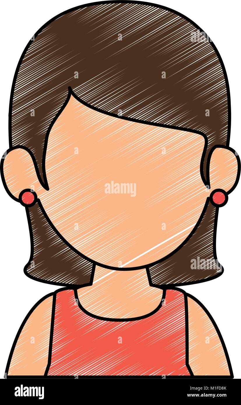 beautiful and young woman character Stock Vector Image & Art - Alamy