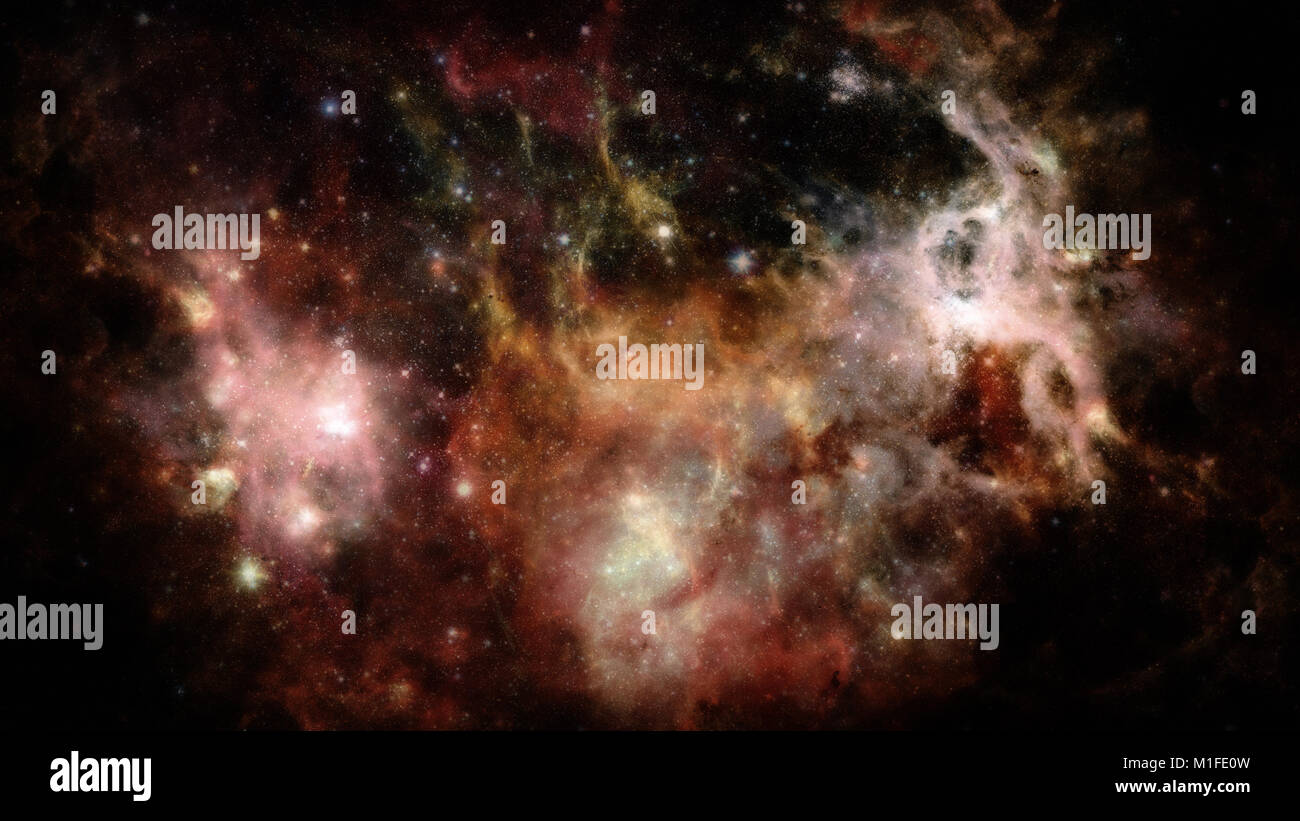 Starry deep outer space - nebula and galaxy Stock Photo - Alamy