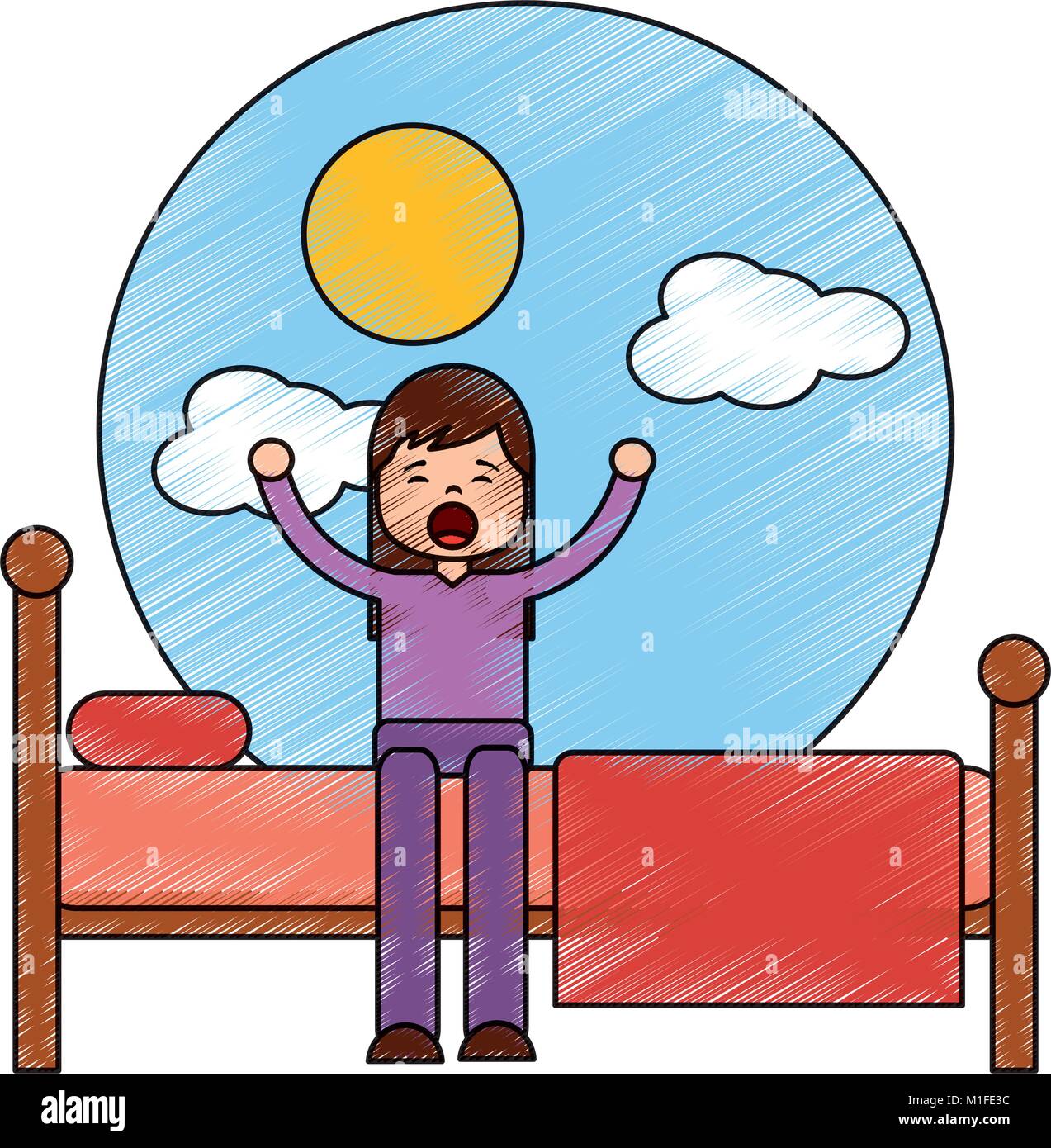 43+ Cartoon Picture Of Person Waking Up Images