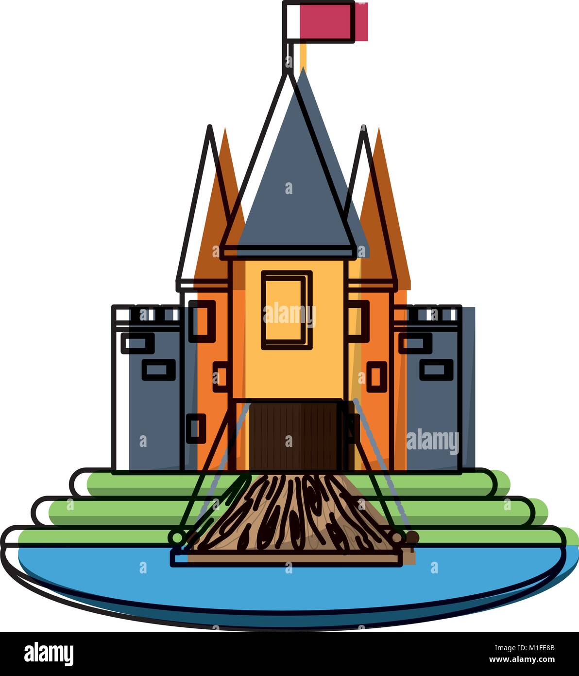 Medieval castle icon image Stock Vector Image & Art - Alamy