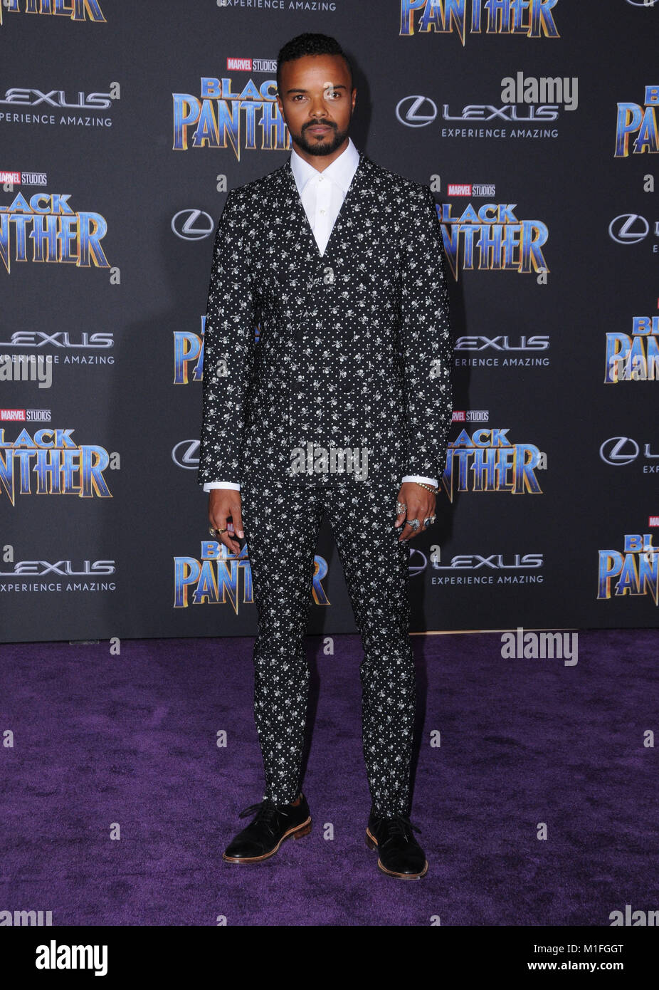 Hollywood, CA, USA. 29th Jan, 2018. Eka Darville. Marvel Studios' ''Black Panther'' World Premiere held at Dolby Theater. Credit: Birdie Thompson/AdMedia/ZUMA Wire/Alamy Live News Stock Photo