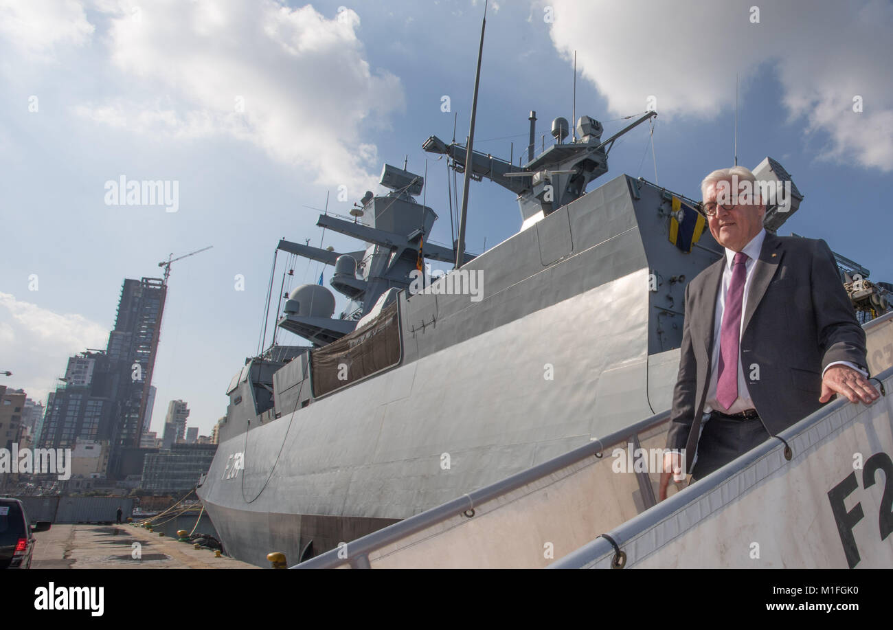 Beirut, Lebanon. 30th Jan, 2018. German President FrankWalter
