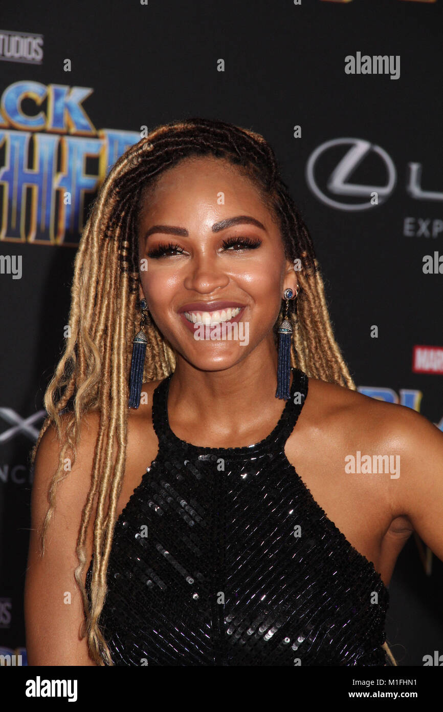 Megan Good 01/29/2018 The World Premiere of "Black Panther" held at The